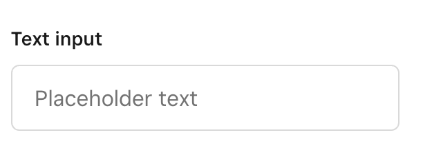Input control with placeholder