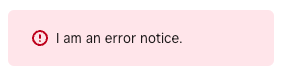error notice control