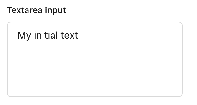 Textarea control