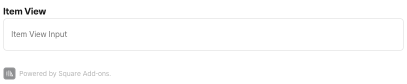 Screenshot of the item view widget Dashboard Add-Ons UI component