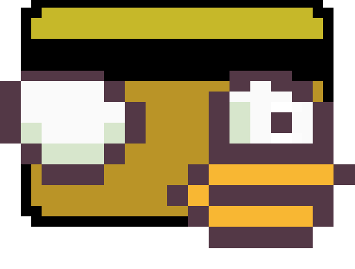 The first LeakCanary logo: a pixel art bird sprite from Swipey Bird